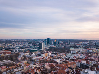 Aerial view of city Tallinn Estonia