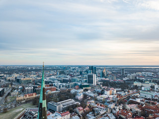Aerial view of city Tallinn Estonia
