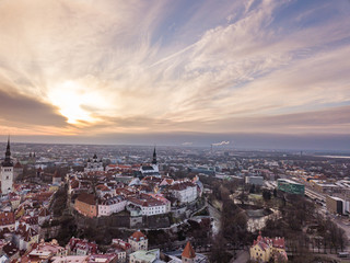 Aerial view of city Tallinn Estonia