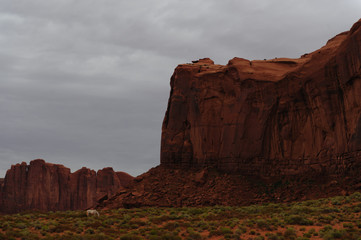 Obraz na płótnie Canvas Monument Valley on a Cloudy Day
