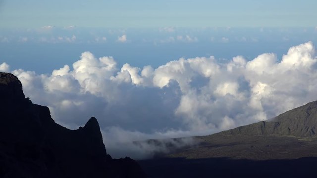 Scenic view  from the Visitor center of Haleakala NP at 9,740 feet. Maui, Hawaii, USA. FOOT USA MAIN