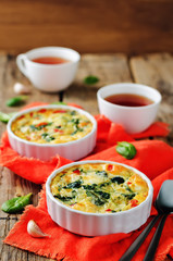 Spinach Red Bell Pepper Baked Omelet