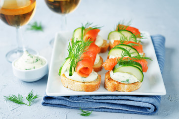Smoked Salmon Cucumber cream cheese Spread appetizers