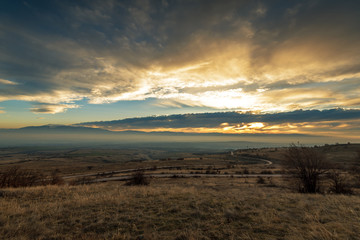 Sunset in the mountains