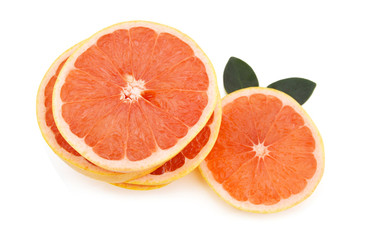 Fototapeta na wymiar fresh grapefruit on white background
