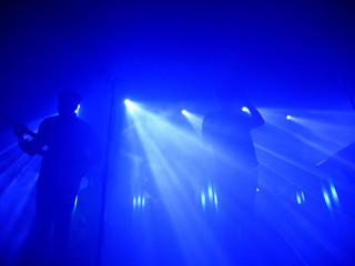 Band performing during concert