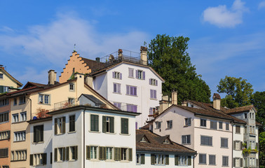 Fototapeta premium Buildings of the Zurich old town