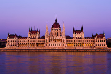 Fototapeta na wymiar The Hungarian Parliament by the Danube River