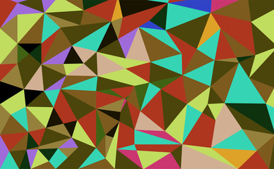 geometric Polygon Background . Retro triangle background. Colorful mosaic pattern.Vector illustration