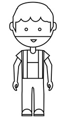 cartoon mechanic man icon