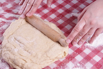 Rolling the dough