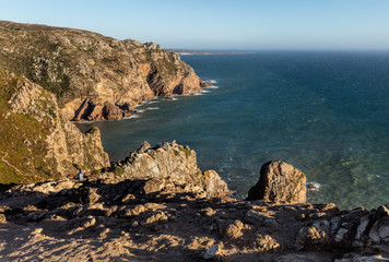 Cape Roca forms the westernmost extent of mainland Portugal, continental Europe and the Eurasian land mass.