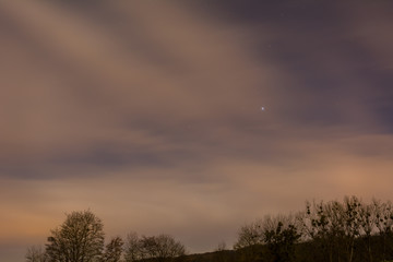 Fototapeta na wymiar Wolken in der Nacht
