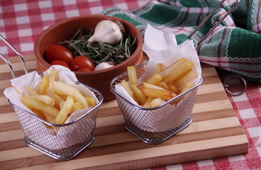 French fries in the basket