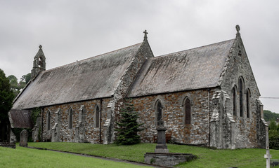 Beautiful architecture of St Dogmaels Abbey, St Dogmaels, Pembrokeshire, Wales, UK