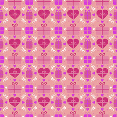 Seamless pattern from hearts