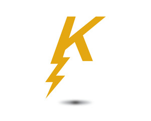k letter bolt logo