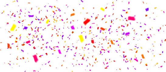 colorful confetti on white background, vector illustration