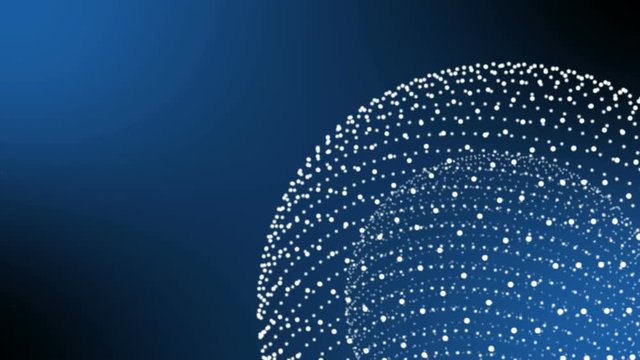 Modern abstract 3d sphere motion background loop blue