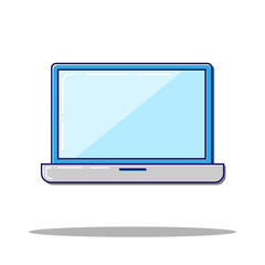 Laptop Vector. Flat icon illustration