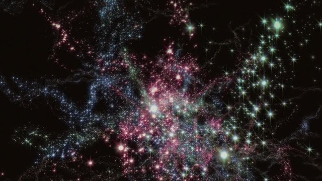 Space 2108: Flying through star fields and galaxies in deep space (Loop).