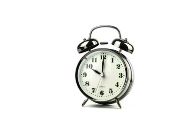 Alarm clock on white background