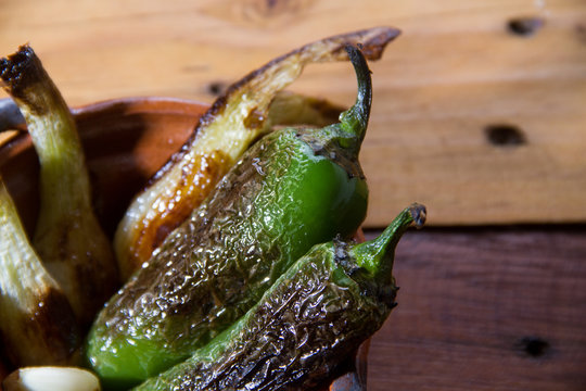 Roasted Jalapenos Chiles And Onion