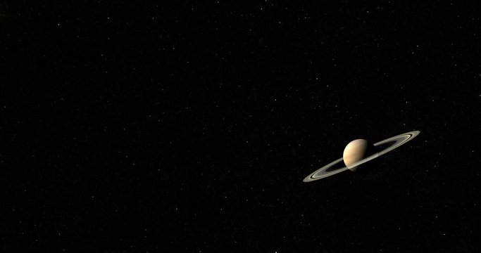 Camera pans back toward the sun as it passes Saturn. Reversible, can be rotated 180 degrees. Data: NASA/JPL