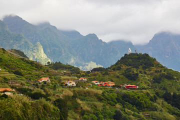 Sao Vicente town on the northern coast of Madeira island, Portugal