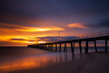 A long exposure of storm clouds on the Port Noarlunga Jetty
