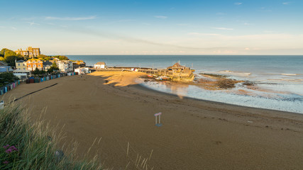 A quiet evening at Viking Bay in Broadstairs, Kent, England, UK