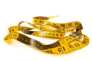 Measuring tape. Yellow.