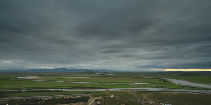 The Yellow River landscape in Donk Township, Aba , Sichuan, China