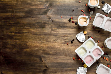 Fruit fresh yogurts.