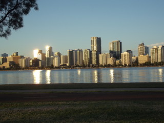Obraz premium City views of Perth Australia sundown/dusk