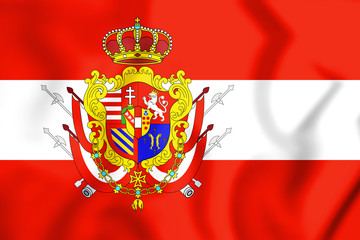 3D Flag of Grand Duchy of Tuscany.