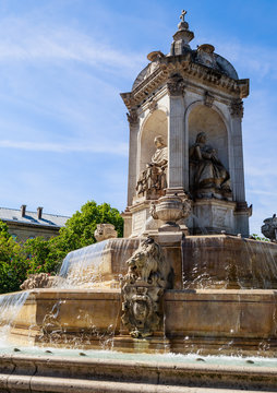  The Fountain Saint-Sulpice or Fountain of the Four Bishops. Paris, France