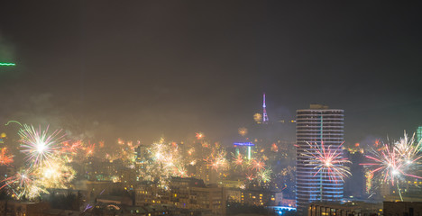 Fototapeta premium New Year in Tbilisi, Georgia