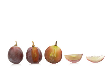 grape half. slice. isolated on  white background