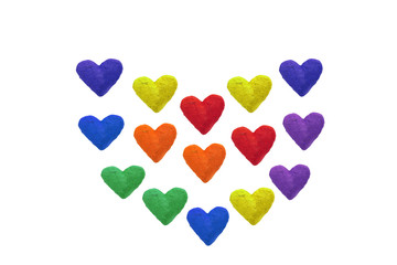 heart pattern from handmade paper