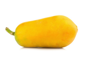 papaya fruit. color orange. asian. isolated on white background