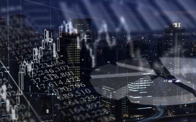 Business consept, Financial graphs