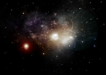 galaxy in a free space