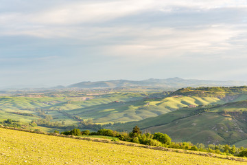 Italian rolling rural landscape view