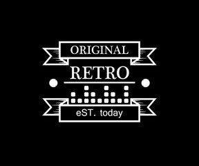 Fototapeta premium music original retro badge design