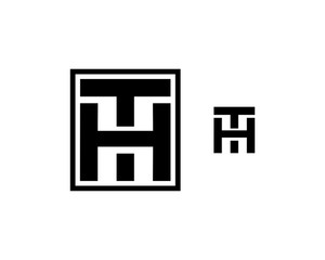 Square Initial Letter TH or HT Monogram Symbol Logo Vector © Vilogsign