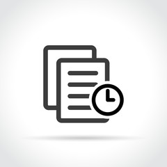 papers with clock icon