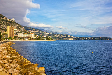 Monaco and Monte Carlo principality seafront.