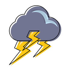 Rainy weather symbol cartoon