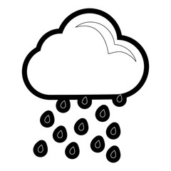 Cloud weather symbol cartoon